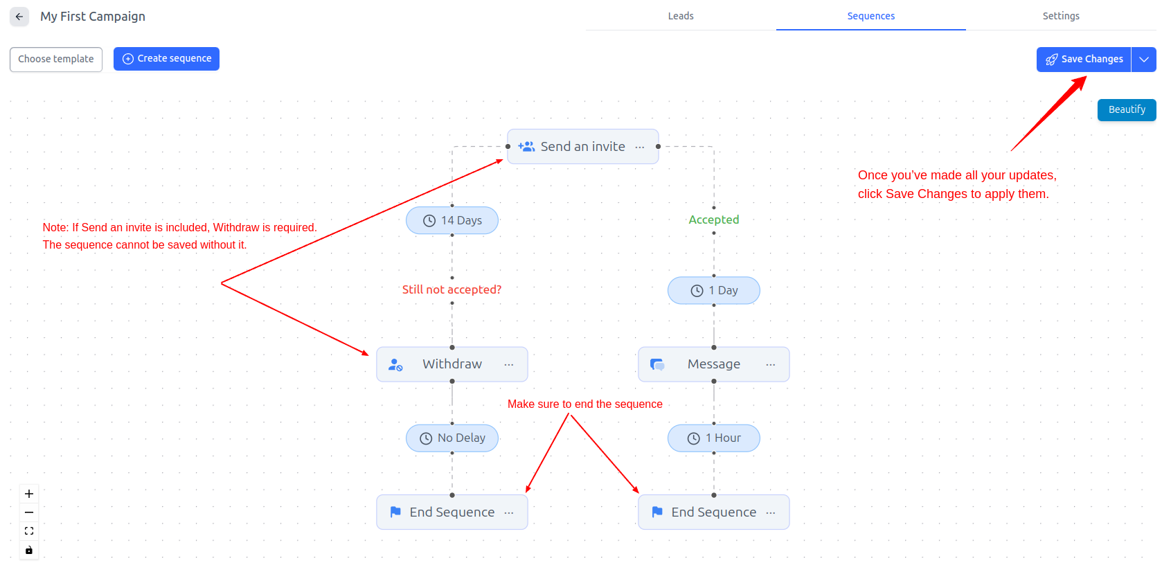 Create sequence → Smart Builder