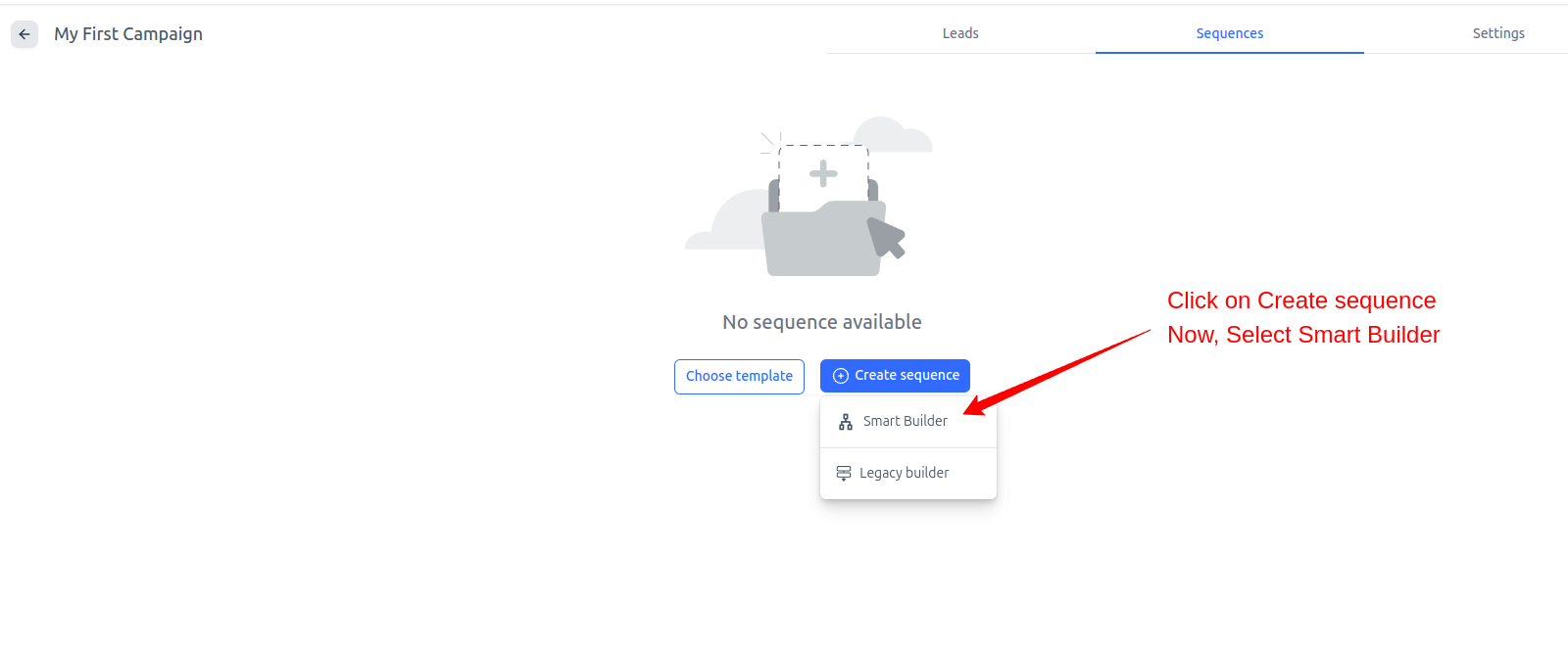 Create sequence → Smart Builder