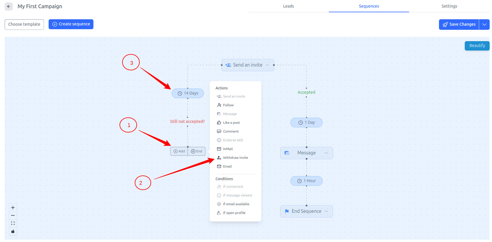 Create sequence → Smart Builder
