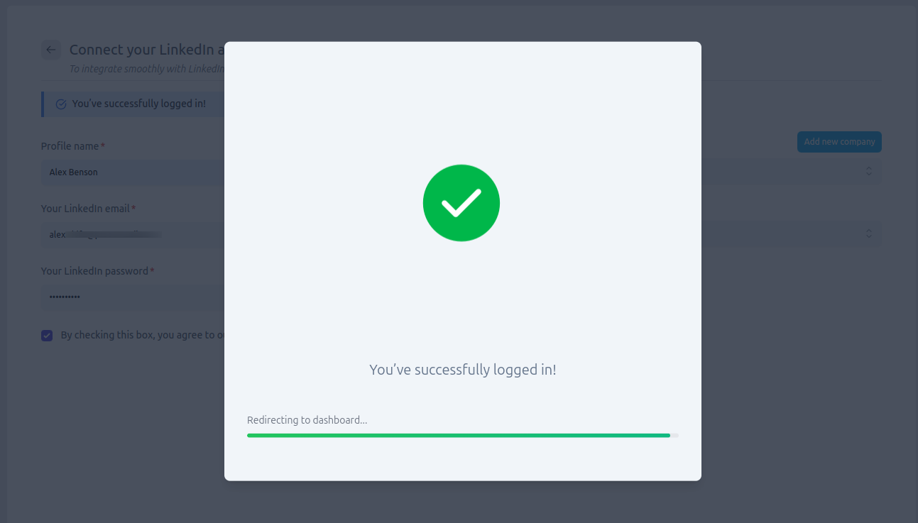 Connect your LinkedIn account